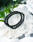 SHUNGITE 6mm - HANDMADE CRYSTAL BRACELET - 10 Dec Inventory, 6mm, black, bracelet, bracelet inventory check, crystal bracelet, Friday the 13th, handmade bracelet, jewelry, June 2025 inventory check, leo, market bracelet, shungite, Wearable - The Mineral Maven