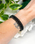 SHUNGITE 6mm - HANDMADE CRYSTAL BRACELET - 10 Dec Inventory, 6mm, black, bracelet, bracelet inventory check, crystal bracelet, Friday the 13th, handmade bracelet, jewelry, June 2025 inventory check, leo, market bracelet, shungite, Wearable - The Mineral Maven