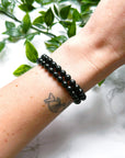 SHUNGITE 6mm - HANDMADE CRYSTAL BRACELET - 10 Dec Inventory, 6mm, black, bracelet, bracelet inventory check, crystal bracelet, Friday the 13th, handmade bracelet, jewelry, June 2025 inventory check, leo, market bracelet, shungite, Wearable - The Mineral Maven