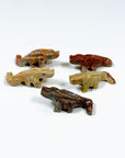 SOAPSTONE CRITTERS (SMALL) - alligator, bear, bird, camel, cat, cobra, coyote, critter, crystal critter, dog, elephant, frog, frog on leaf, hog, horned lizard, horny toad, horse, iguana, lion, new critter drop, pelican, pig, roadrunner, snail, snake, soapstone, tortoise, turtle - The Mineral Maven