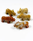 SOAPSTONE CRITTERS (SMALL) - alligator, bear, bird, camel, cat, cobra, coyote, critter, crystal critter, dog, elephant, frog, frog on leaf, hog, horned lizard, horny toad, horse, iguana, lion, new critter drop, pelican, pig, roadrunner, snail, snake, soapstone, tortoise, turtle - The Mineral Maven