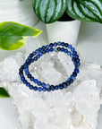 SODALITE 4mm - HANDMADE CRYSTAL BRACELET - 4mm, air, aquarius, blue, bracelet, career, crystal bracelet, crystals for beginners, handmade bracelet, jewelry, June 2025 inventory check, market bracelet, mercury retrograde, pisces, sagittarius, sodalite, taurus, virgo, Wearable - The Mineral Maven