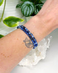SODALITE 4mm - HANDMADE CRYSTAL BRACELET - 4mm, air, aquarius, blue, bracelet, career, crystal bracelet, crystals for beginners, handmade bracelet, jewelry, June 2025 inventory check, market bracelet, mercury retrograde, pisces, sagittarius, sodalite, taurus, virgo, Wearable - The Mineral Maven
