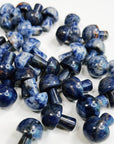 SODALITE MINI MUSHROOM - 33 bday, Black Friday sale, calm gift bundle, career, crystal mushroom, crystals for beginners, emotional support, end of year sale, holiday sale, mini mushroom, mushroom, new year sale, pocket crystal, pocket crystals, pocket stone, sodalite, winter solstice - The Mineral Maven