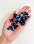 SODALITE MINI MUSHROOM - 33 bday, Black Friday sale, calm gift bundle, career, crystal mushroom, crystals for beginners, emotional support, end of year sale, holiday sale, mini mushroom, mushroom, new year sale, pocket crystal, pocket crystals, pocket stone, sodalite, winter solstice - The Mineral Maven