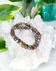 SONORAN DENDRITIC RHYOLITE 6mm - HANDMADE CRYSTAL BRACELET - 6mm, Aquarius, bracelet, crystal bracelet, earth, fall-o-ween, fall-o-ween bracelets, fire, gemini, handmade bracelet, jewelry, market bracelet, recently added, rhyolite, sagittarius, Sonoran dendritic rhyolite, Wearable - The Mineral Maven