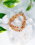 SUNSTONE NUGGET 7mm - HANDMADE CRYSTAL BRACELET - 10 Dec Inventory, 7mm, abundance gift bundle, bracelet, bracelet inventory check, career, crystal bracelet, fire, handmade bracelet, jewelry, joy gift bundle, June 2025 inventory check, Leo, leo stack, Leo szn, market bracelet, nugget, orange, single bracelet, solar eclipse, summer vibes, sunstone, Wearable - The Mineral Maven