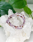 SUPER 7 4mm - HANDMADE CRYSTAL BRACELET - 4mm, 6th anniversary, bracelet, crystal bracelet, emotional support, handmade bracelet, jewelry, market bracelet, purple, Scorpio Season, super 7, Wearable - The Mineral Maven