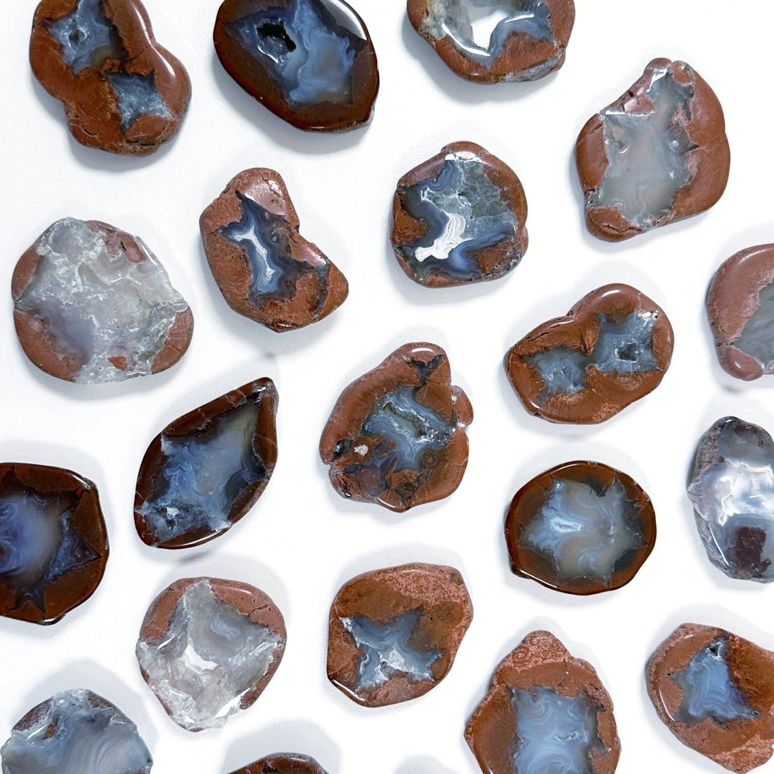SWEET POTATO AGATE GEODE POLISHED The Mineral Maven