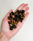 TIGER'S EYE MINI MUSHROOM - 33 bday, 444 sale, Black Friday sale, career, crystal mushroom, crystals for beginners, end of year sale, focus gift bundle, good luck + abundance, holiday sale, Leo szn, mini mushroom, mushroom, new year sale, pocket crystal, pocket stone, polished, spring equinox, tigers eye, update - The Mineral Maven