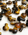 TIGER'S EYE MINI MUSHROOM - 33 bday, 444 sale, Black Friday sale, career, crystal mushroom, crystals for beginners, end of year sale, focus gift bundle, good luck + abundance, holiday sale, Leo szn, mini mushroom, mushroom, new year sale, pocket crystal, pocket stone, polished, spring equinox, tigers eye, update - The Mineral Maven