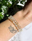 TOPAZ 6mm - HANDMADE CRYSTAL BRACELET - 6mm, abundance gift bundle, air, bracelet, clear/white, crystal bracelet, fire, handmade bracelet, jewelry, market bracelet, recently added, springtime, topaz, vernal vibes, Wearable - The Mineral Maven