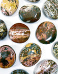 'VEINLESS' OCEAN JASPER PALM STONE (1st QUALITY) - Black Friday sale, emotional support, north carolina gem show, ocean jasper, palm stone, palmstone, veinless, veinless ocean jasper - The Mineral Maven
