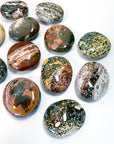 'VEINLESS' OCEAN JASPER PALM STONE (1st QUALITY) - Black Friday sale, emotional support, north carolina gem show, ocean jasper, palm stone, palmstone, veinless, veinless ocean jasper - The Mineral Maven