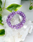 VIOLET LEPIDOLITE 8mm - HANDMADE CRYSTAL BRACELET - 10 Dec Inventory, 8mm, bracelet, bracelet inventory check, crystal bracelet, handmade bracelet, jewelry, June 2025 inventory check, lepidolite, libra, market bracelet, pisces, Scorpio Season, water, Wearable - The Mineral Maven