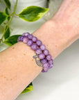 VIOLET LEPIDOLITE 8mm - HANDMADE CRYSTAL BRACELET - 10 Dec Inventory, 8mm, bracelet, bracelet inventory check, crystal bracelet, handmade bracelet, jewelry, June 2025 inventory check, lepidolite, libra, market bracelet, pisces, Scorpio Season, water, Wearable - The Mineral Maven