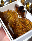 ZAMBIAN CITRINE 4mm - PRE-MADE CRYSTAL BRACELET - 4mm, bracelet, citrine, crystal bracelet, crystals for beginners, good luck + abundance, handmade bracelet, jewelry, June 2025 inventory check, leo, natural citrine, smoky citrine, tucson mini drop, Wearable, yellow, zambian citrine - The Mineral Maven