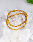 ZAMBIAN CITRINE 4mm - PRE-MADE CRYSTAL BRACELET - 4mm, bracelet, citrine, crystal bracelet, crystals for beginners, good luck + abundance, handmade bracelet, jewelry, June 2025 inventory check, leo, natural citrine, smoky citrine, tucson mini drop, Wearable, yellow, zambian citrine - The Mineral Maven