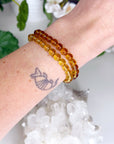 ZAMBIAN CITRINE 6mm - PRE-MADE CRYSTAL BRACELET - 6mm, bracelet, citrine, crystal bracelet, crystals for beginners, good luck + abundance, handmade bracelet, jewelry, June 2025 inventory check, leo, natural citrine, smoky citrine, tucson mini drop, Wearable, yellow, zambian citrine - The Mineral Maven