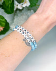 'AQUARIUS' AQUAMARINE 6mm - HANDMADE CRYSTAL BRACELET - 6mm, aquamarine, aquarius, aquarius stack, astro collection, blue, bracelet, crystal bracelet, handmade bracelet, jewelry, recently added, water, Wearable - The Mineral Maven