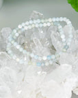 AQUAMARINE 4mm - HANDMADE CRYSTAL BRACELET - 4mm, aquamarine, aquarius, aquarius stack, aries, aries stack, blue, bracelet, crystal bracelet, gemini, gemini stack, handmade bracelet, jewelry, libra, libra stack, pisces, pisces stack, recently added, scorpio, scorpio stack, taurus, taurus stack, valentines bracelets, valentines vibes, water, Wearable - The Mineral Maven