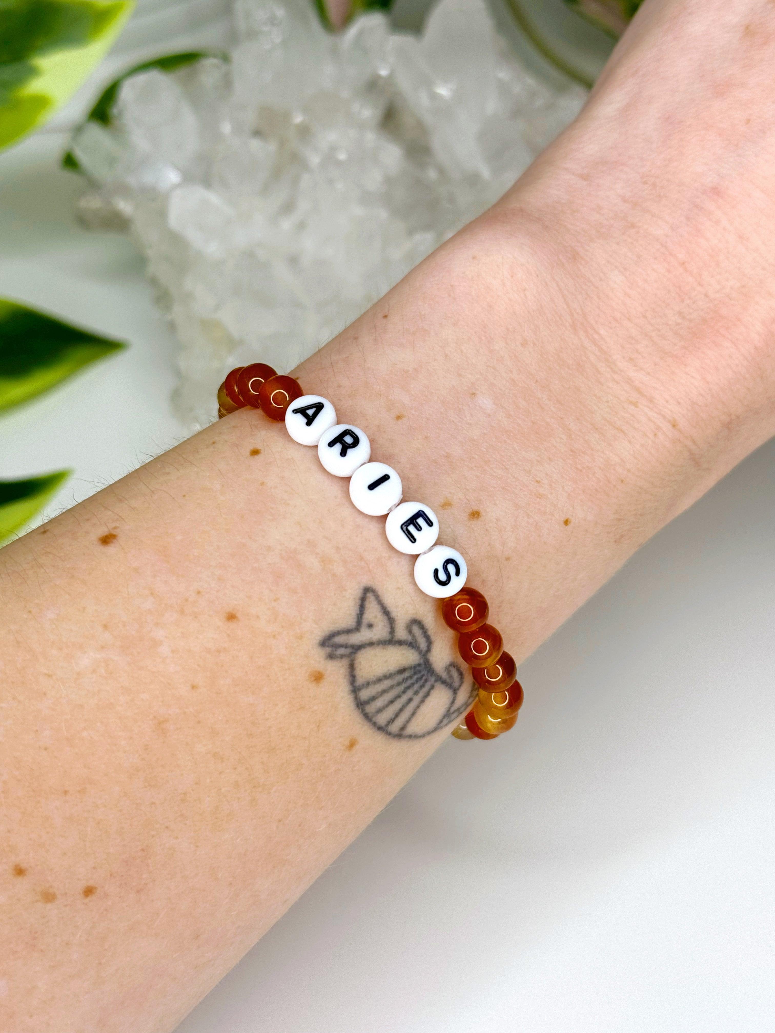 'ARIES' CARNELIAN 6mm - HANDMADE CRYSTAL BRACELET - 6mm, aries, aries season, astro collection, bracelet, carnelian, crystal bracelet, fertility, fire, handmade bracelet, jewelry, recently added, Wearable - The Mineral Maven