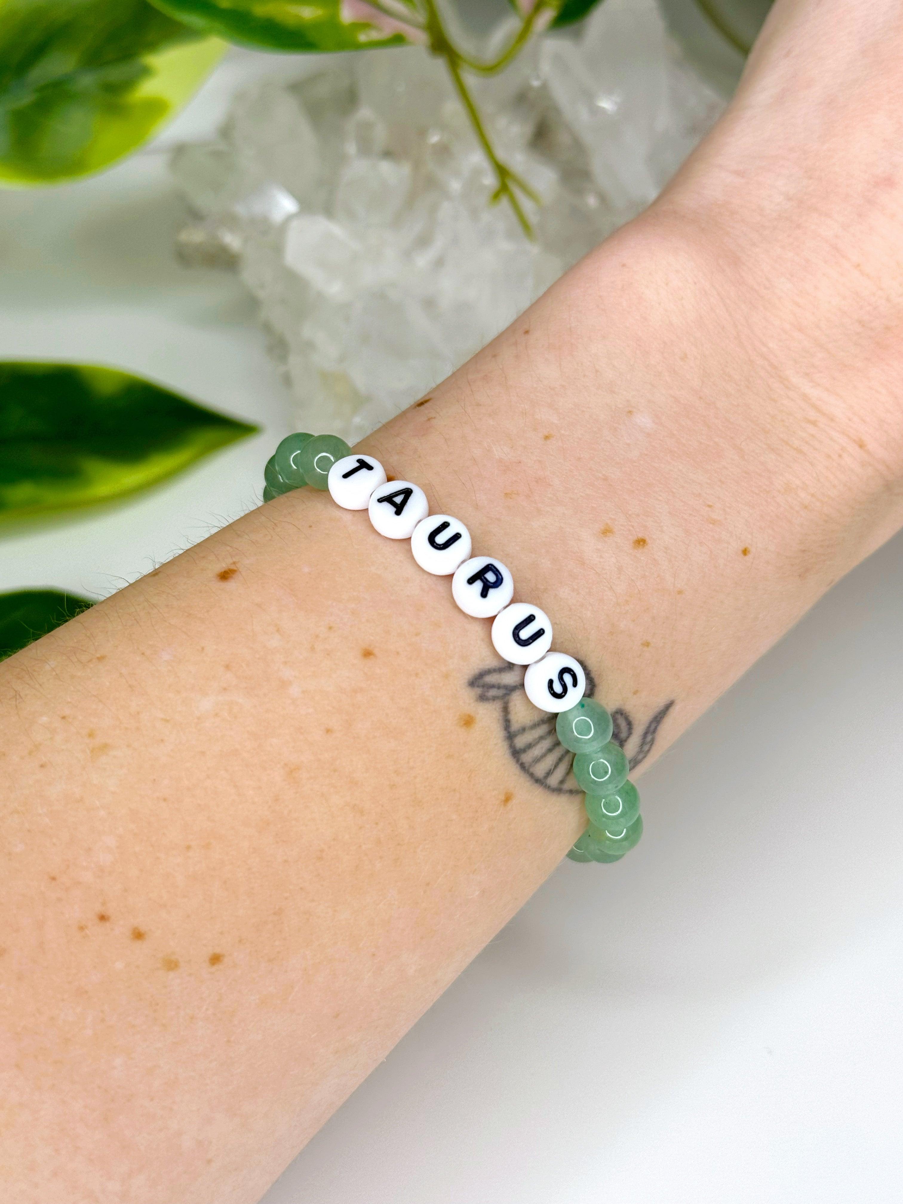 'TAURUS' AVENTURINE 6mm - HANDMADE CRYSTAL BRACELET - 6mm, astro collection, aventurine, bracelet, crystal bracelet, earth, fertility, green, green aventurine, handmade bracelet, jewelry, recently added, taurus, taurus season, taurus stack, Wearable - The Mineral Maven