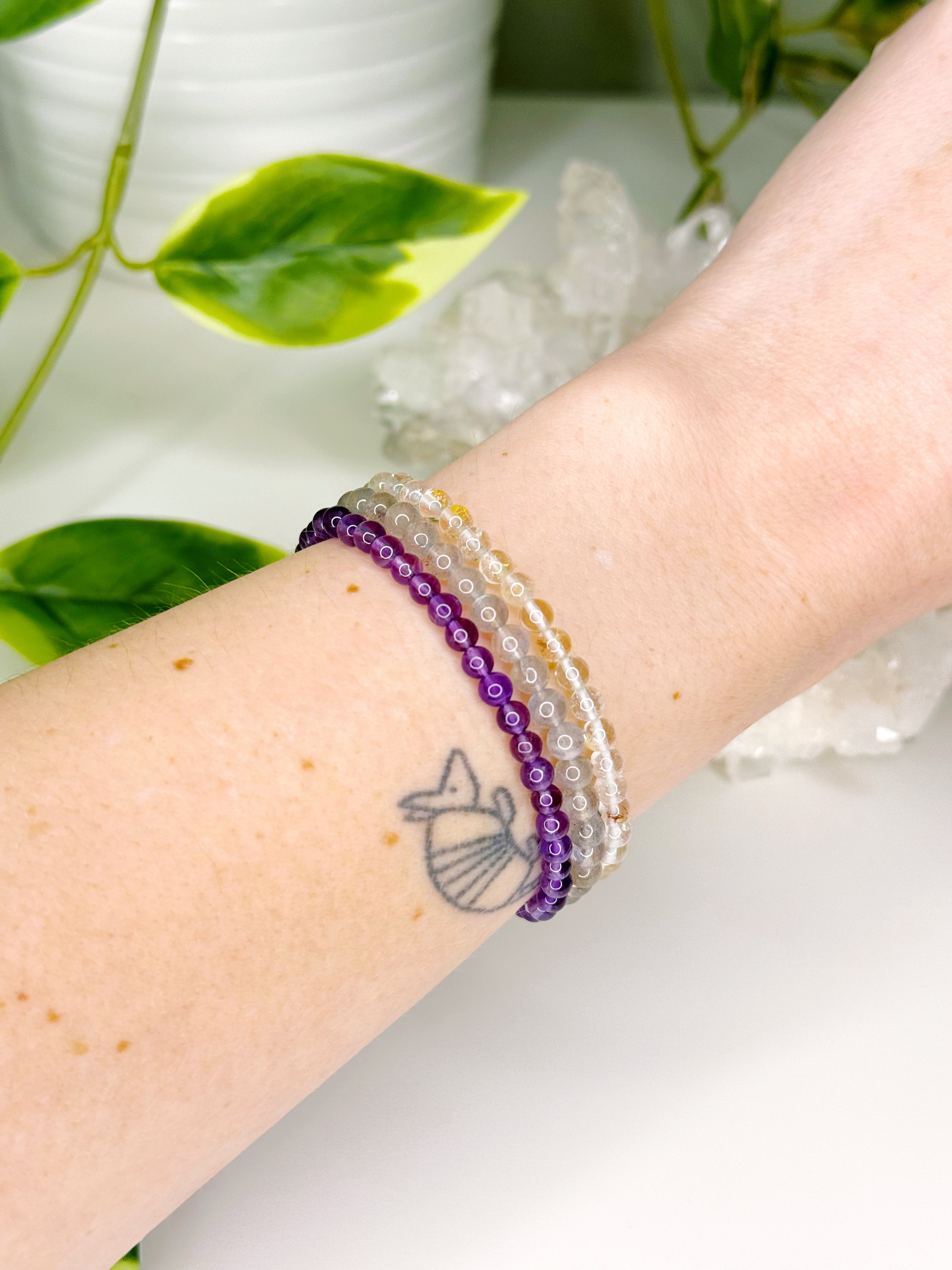 SAGITTARIUS ASTRO STACK 4mm - HANDMADE CRYSTAL BRACELET SET