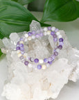 PURPLE OPAL 6mm - HANDMADE CRYSTAL BRACELET
