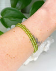 PERIDOT 4mm - HANDMADE CRYSTAL BRACELET