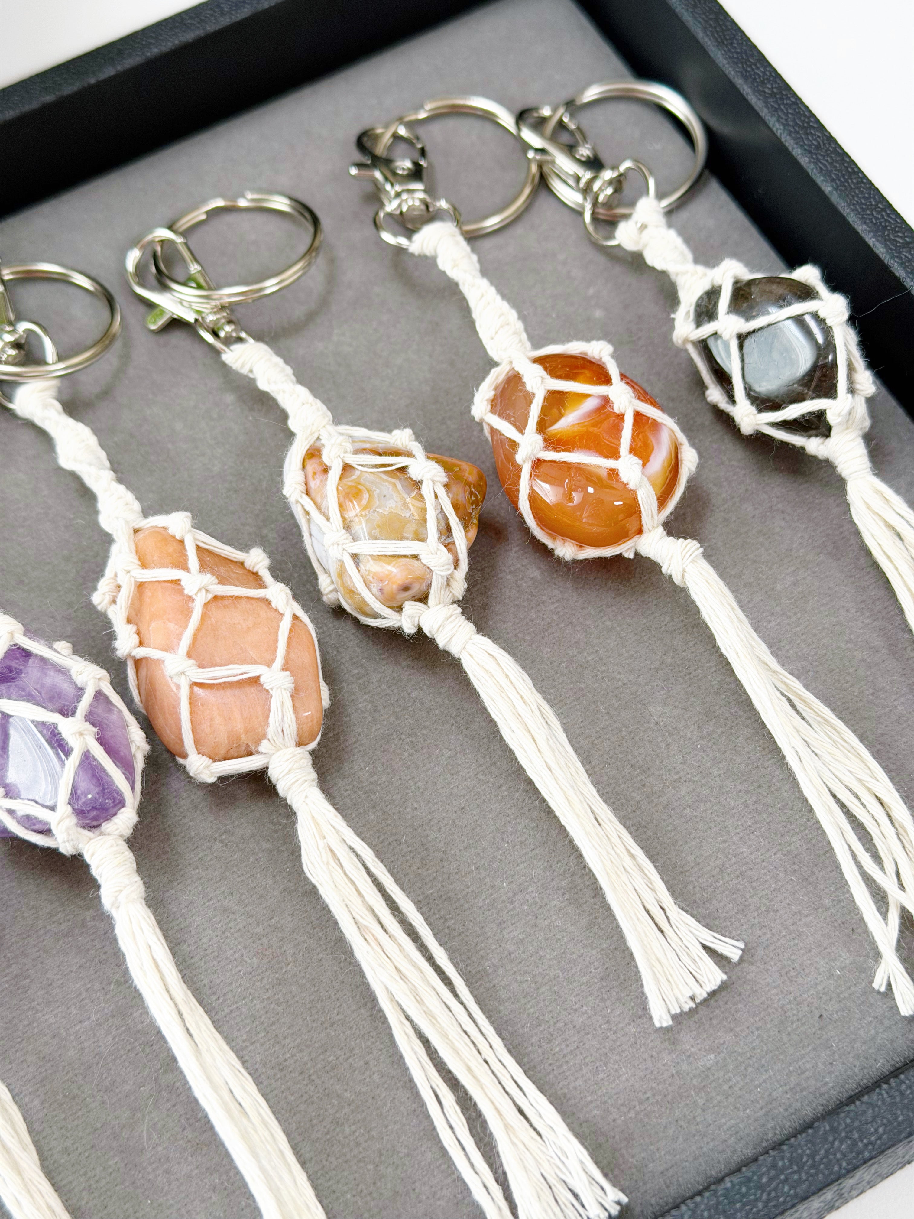 CRYSTAL MACRAME TASSEL
