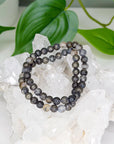 NIPOMO MARCASITE AGATE 6mm - HANDMADE CRYSTAL BRACELET