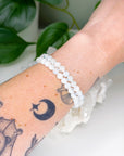 FLASHY MOONSTONE 6mm - HANDMADE CRYSTAL BRACELET