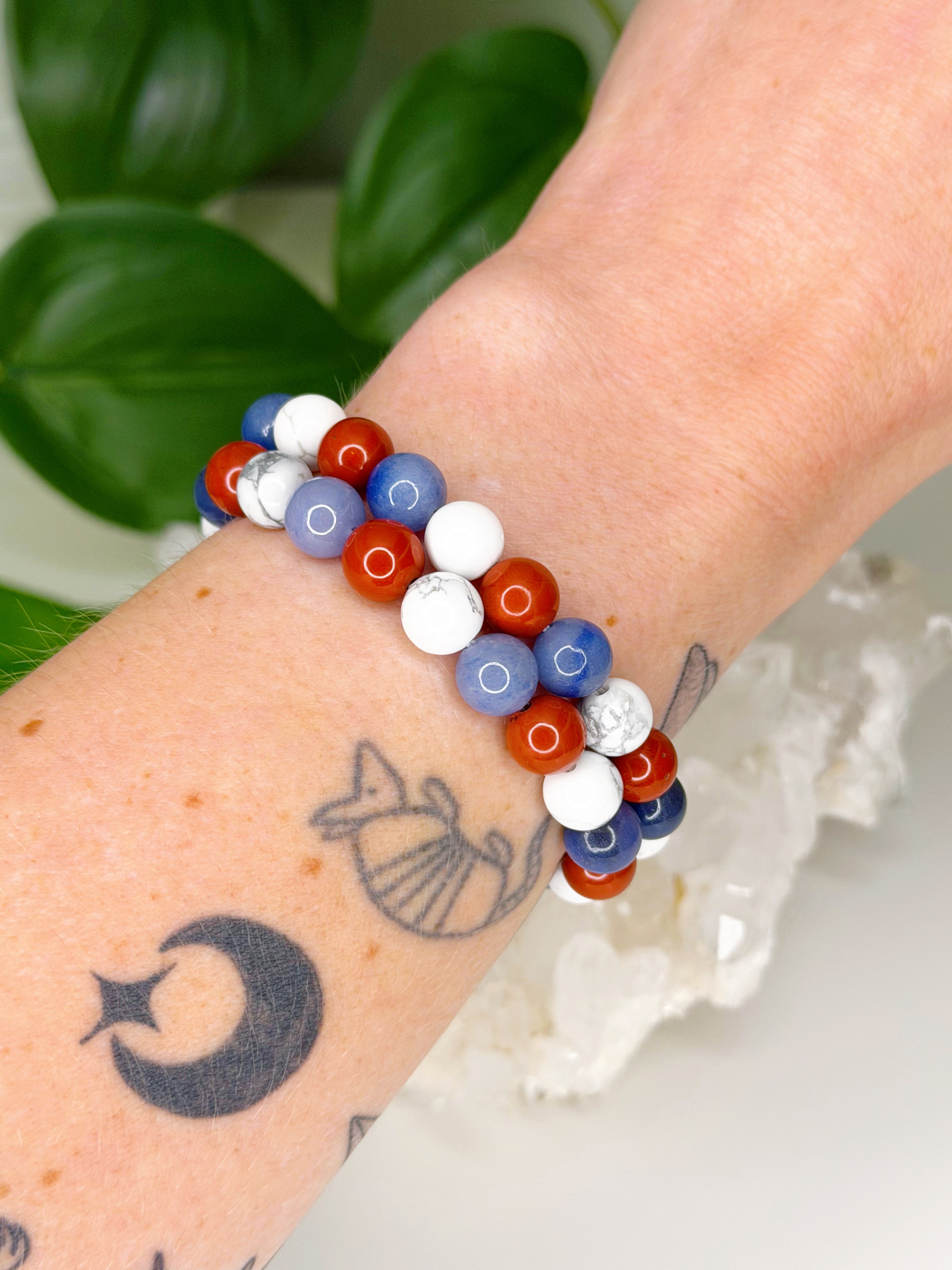 ROCKET'S RED GLARE COLLECTION - HANDMADE CRYSTAL BRACELETS (100% SALES TO NDLON)