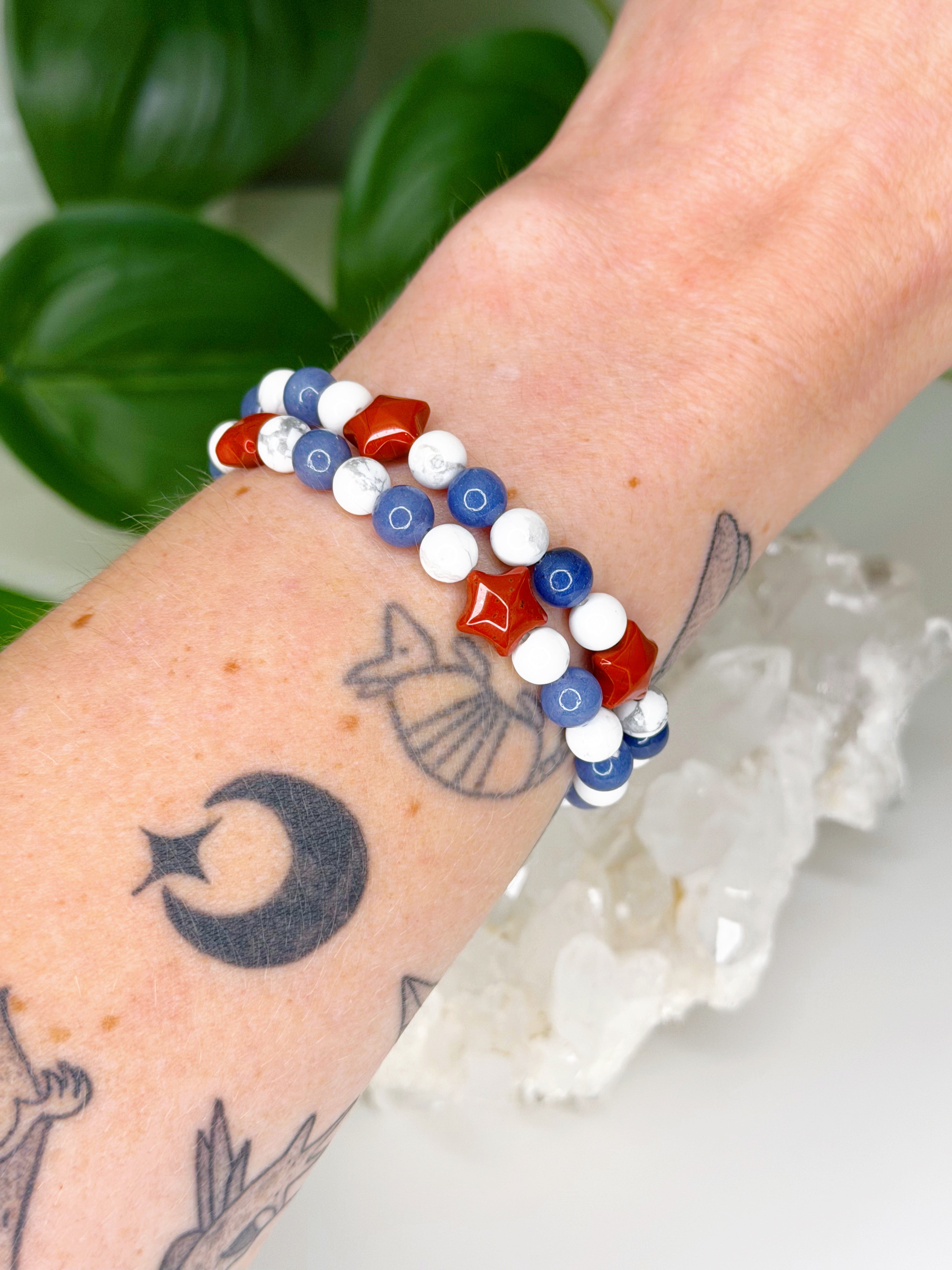 ROCKET'S RED GLARE COLLECTION - HANDMADE CRYSTAL BRACELETS (100% SALES TO NDLON)