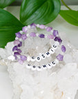 'COSMIC' LEPIDOLITE STAR + MOONSTONE - HANDMADE CRYSTAL BRACELET