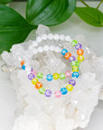 NEON 'SPACE GIRL SUMMER' MOONSTONE 6mm - HANDMADE CRYSTAL BRACELET