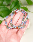 SODALITE + AFRICAN BLOODSTONE STARS 6mm - HANDMADE CRYSTAL BRACELET