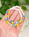 NEON 'SPACE GIRL SUMMER' MOONSTONE 6mm - HANDMADE CRYSTAL BRACELET