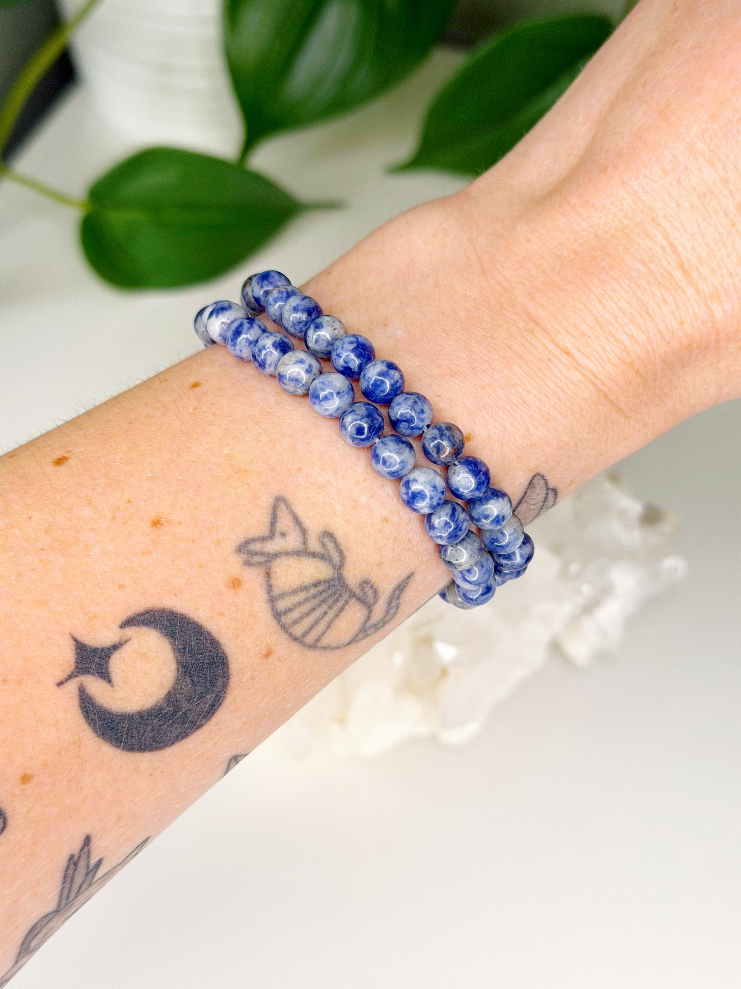 SODALITE 6mm - HANDMADE CRYSTAL BRACELET