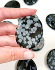 SNOWFLAKE OBSIDIAN THUMBSTONE
