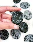 SNOWFLAKE OBSIDIAN THUMBSTONE
