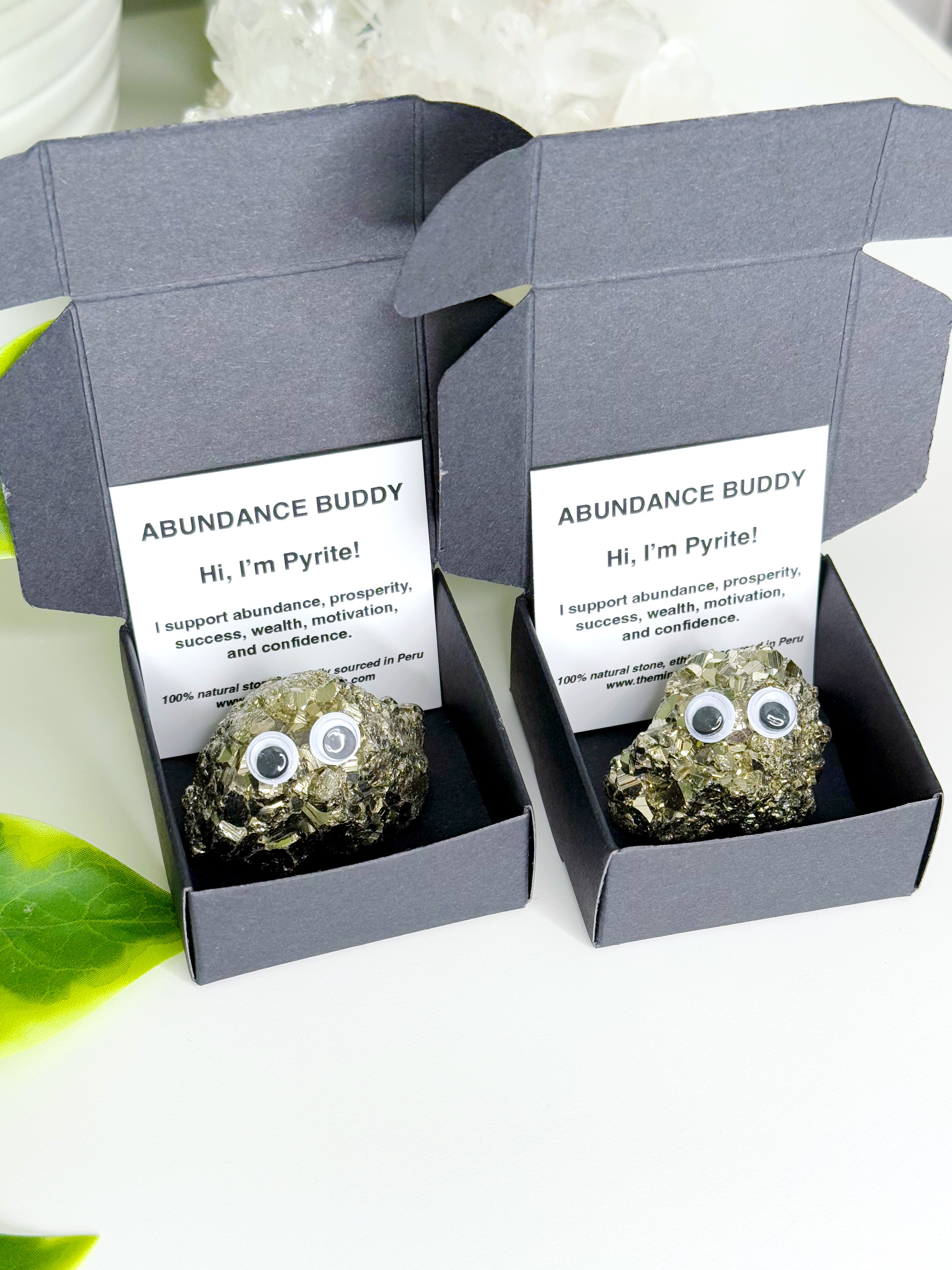 ABUNDANCE BUDDY - 2025 vibes, abundance buddy, aries, career, crystal buddy, good luck + abundance, holiday vibes, peruvian pyrite, pyrite - The Mineral Maven