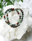 AFRICAN BLOODSTONE 6mm - HANDMADE CRYSTAL BRACELET - 6mm, African bloodstone, Aries, aries stack, bracelet, crystal bracelet, earth, emotional support, Friday the 13th, handmade bracelet, jewelry, libra, libra stack, market bracelet, mixed colors, pisces, pisces stack, protection gift bundle, recently added, scorpio stack, Wearable - The Mineral Maven