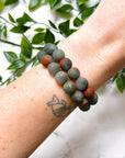 AFRICAN BLOODSTONE (MATTE) 10mm - HANDMADE CRYSTAL BRACELET - 10 Dec Inventory, 10mm, African bloodstone, Aries, aries stack, bracelet, bracelet inventory check, crystal bracelet, earth, emotional support, handmade bracelet, jewelry, June 2025 inventory check, june wrist candy, libra, libra stack, market bracelet, matte, mixed colors, pisces, pisces stack, protection gift bundle, scorpio stack, summer wrist candy, Wearable - The Mineral Maven