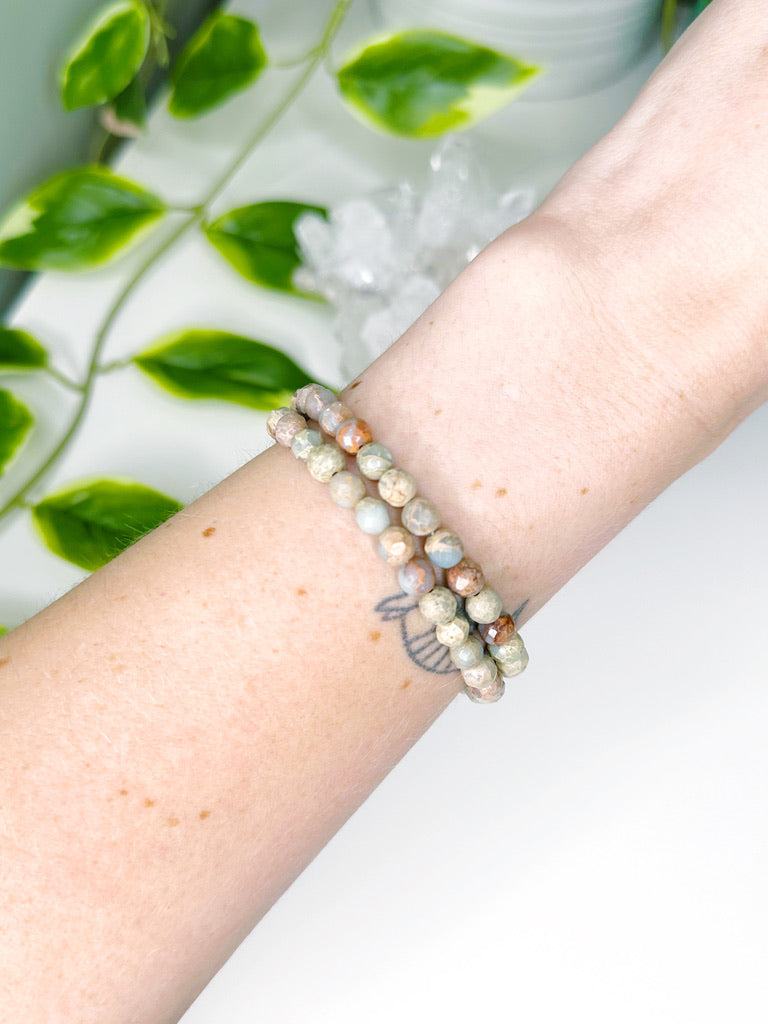 Bridesmaid Gift, Freshwater Pearls and Pink Opal Bracelet | Opal bracelet,  White stone bracelet, Pink opal