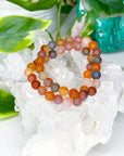 AFRICAN RED AGATE 8mm - HANDMADE CRYSTAL BRACELET - 10 Dec Inventory, 8mm, African agate, African red agate, agate, bracelet, bracelet inventory check, crystal bracelet, emotional support, fall-o-ween, fall-o-ween bracelets, fire, gemini, handmade bracelet, jewelry, June 2025 inventory check, market bracelet, red agate, swazi agate, Wearable - The Mineral Maven