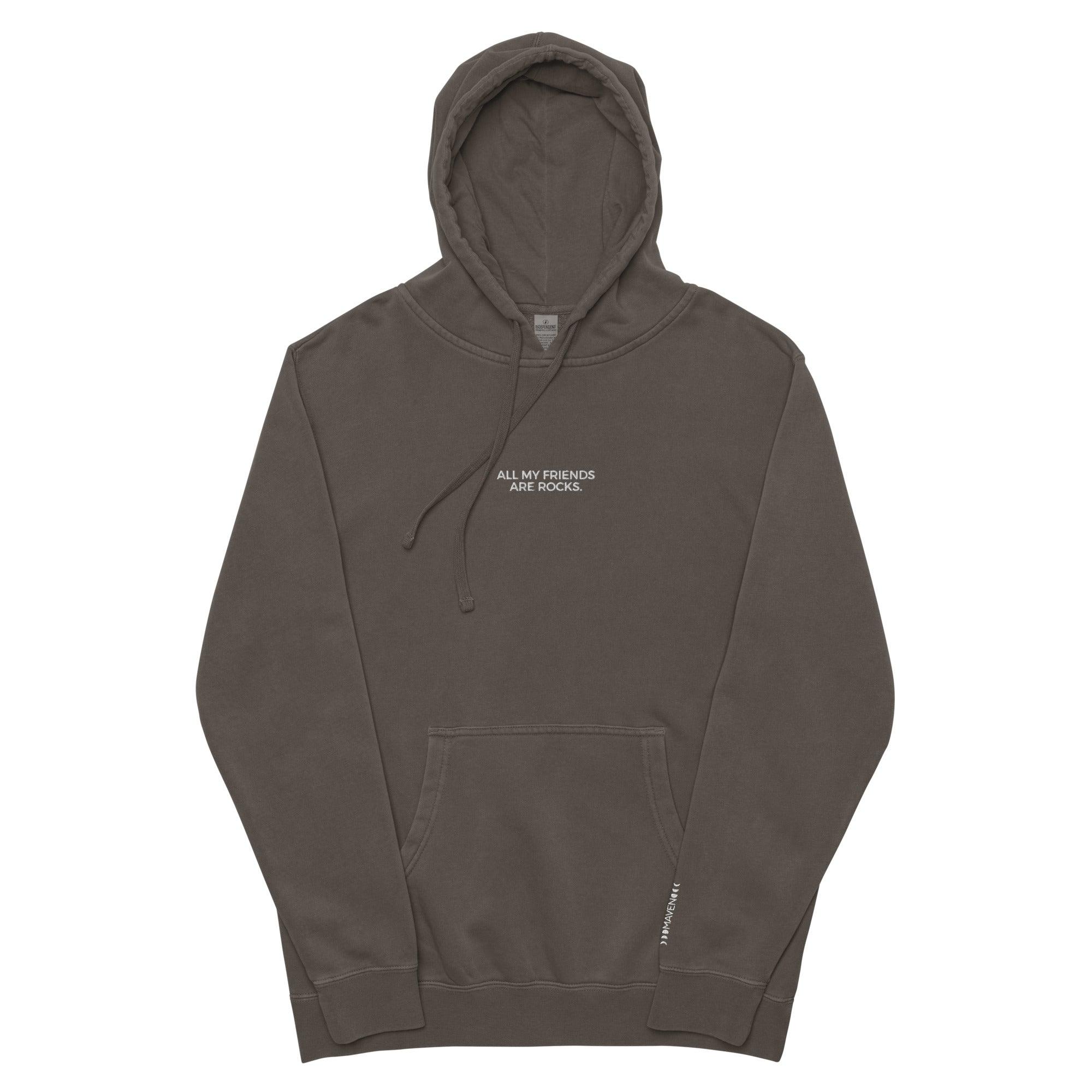 ALL MY FRIENDS ARE ROCKS - PIGMENT-DYED HOODIE - apparel - The Mineral Maven