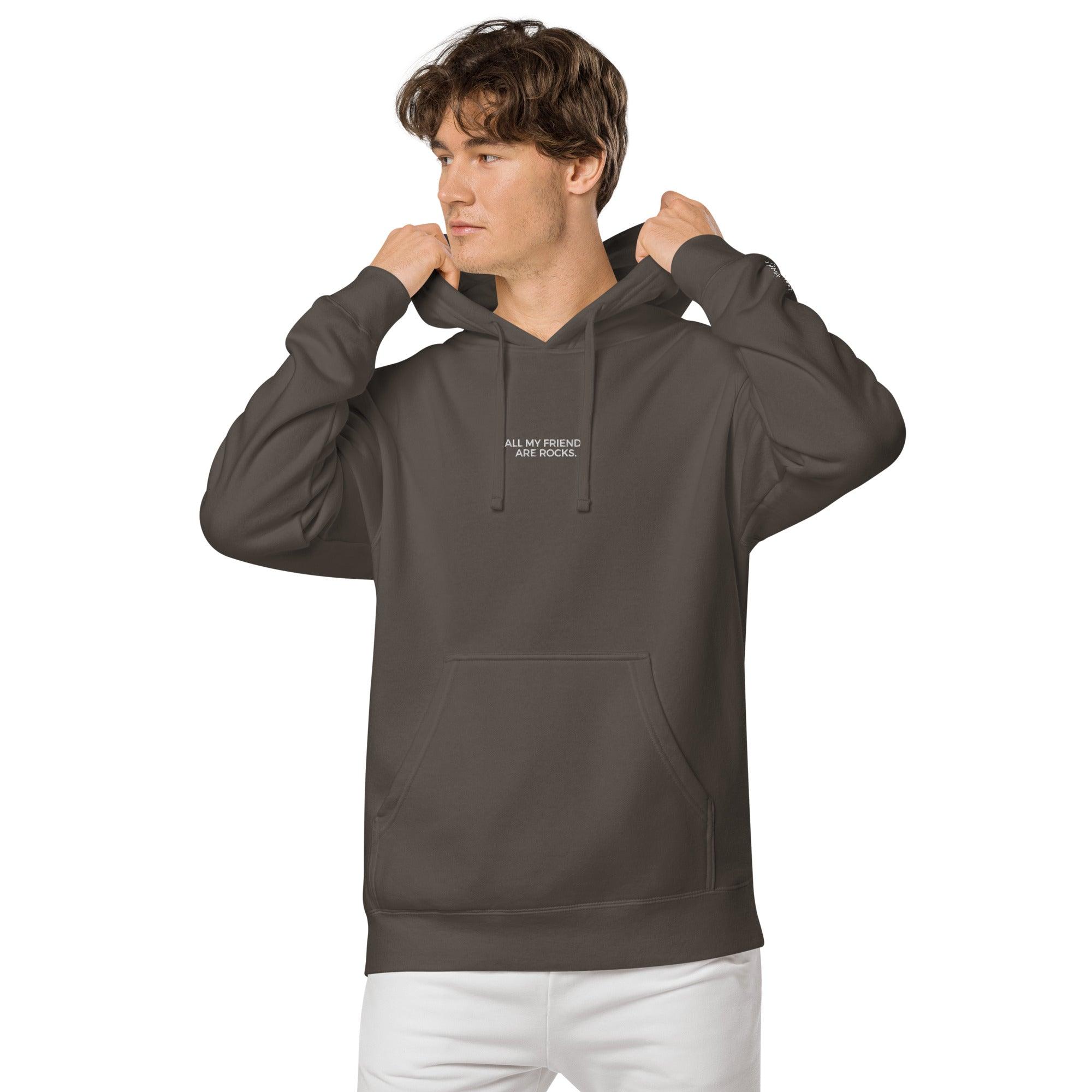 ALL MY FRIENDS ARE ROCKS - PIGMENT-DYED HOODIE - apparel - The Mineral Maven