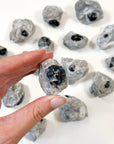 APACHE TEARS OBSIDIAN IN PERLITE - RAW - apache tear, apache tear obsidian, apache tears, Black Friday sale, black obsidian, obsidian, perlite, raw crystal, raw stone, rough crystal, Rough Stone, smoky obsidian - The Mineral Maven